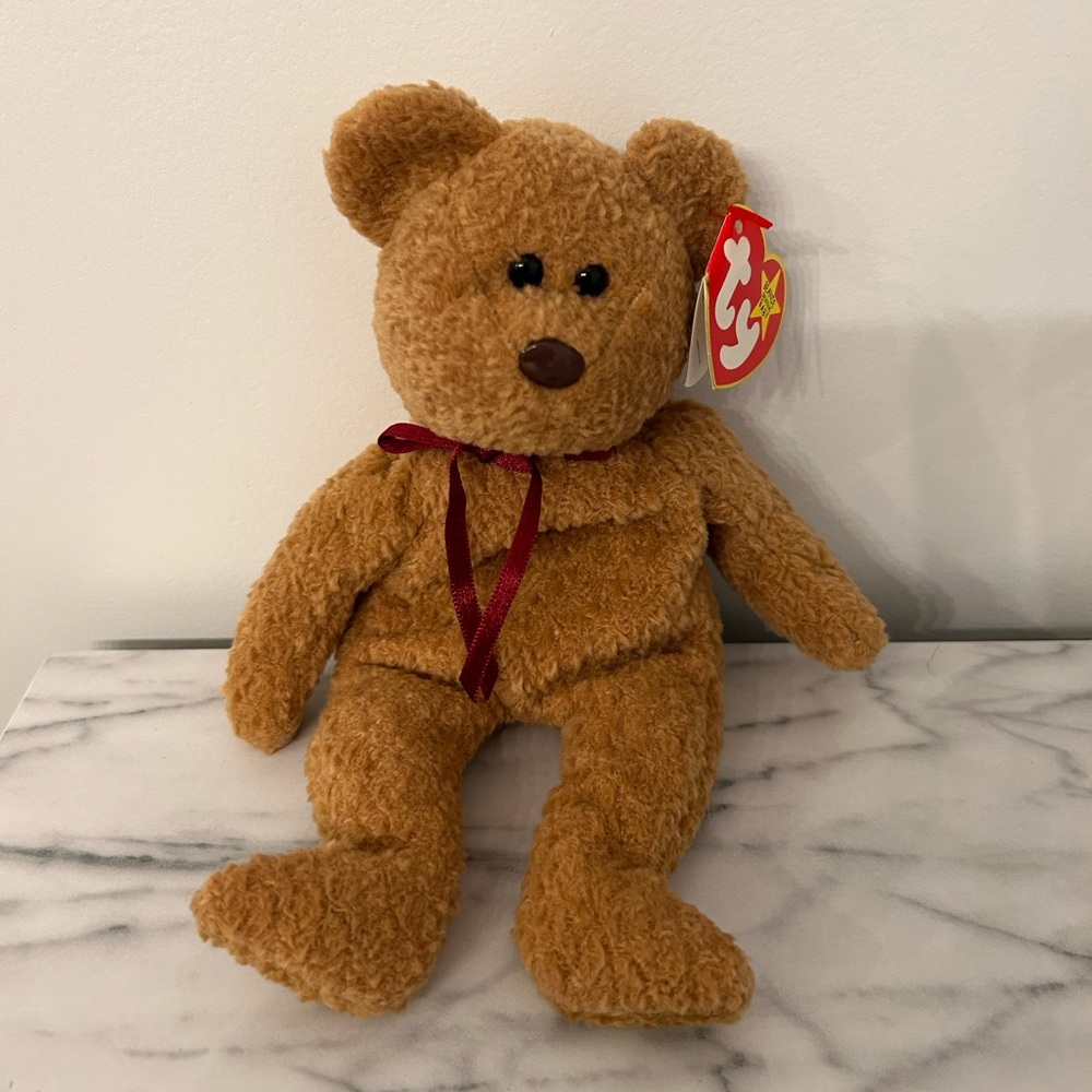 Retired “Curly” Bear Beanie Baby 1996